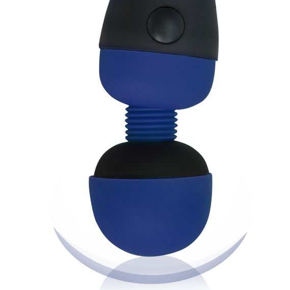 Вібромасажер PalmPower Recharge Blue з USB, IPX7, гнучка шийка, знімна насадка та до 90 хв роботи | Зображення 4