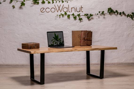 Кофейный стол из древесины дуба EcoWalnut с живыми краями L | Зображення 7
