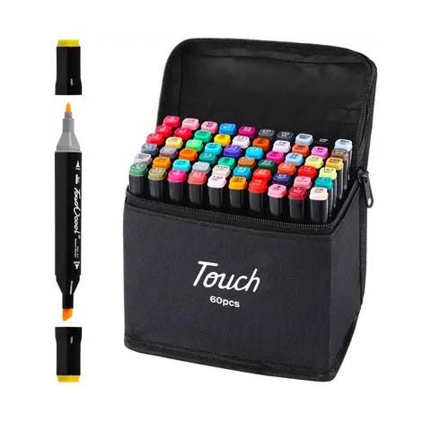 Скетч маркери touch 60 шт, Двосторонні маркери touch, Touch маркери, Набір XH-799 для скетчингу | Зображення 3