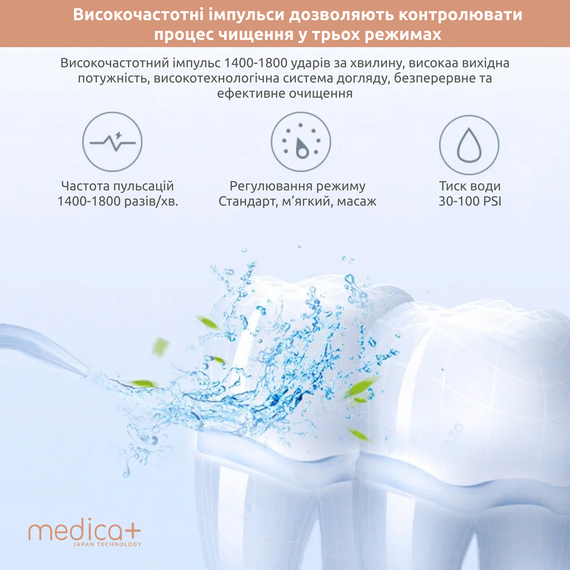 Портативний іригатор Medica+ Prowater Clean 7.0 (Японія) | Зображення 9