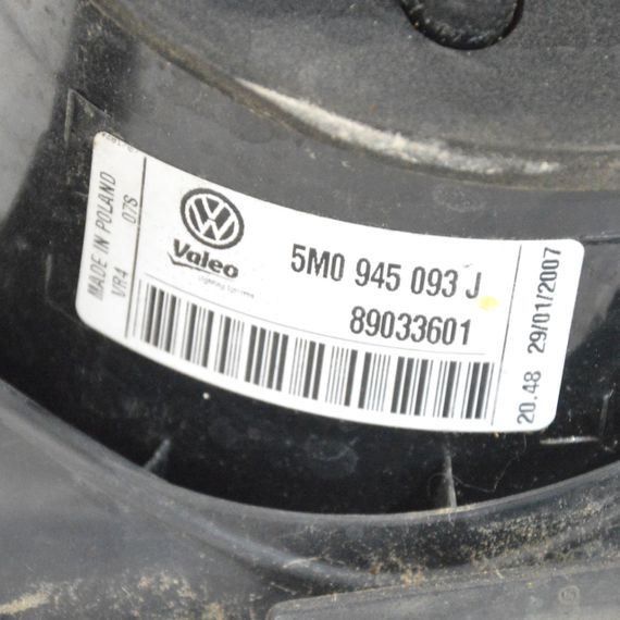 Ліхтар задній лівий внутрішній Volkswagen Golf Plus 2005-2009 Фара стоп багажника ліва Фольксваген 5M0945093J | Зображення 2