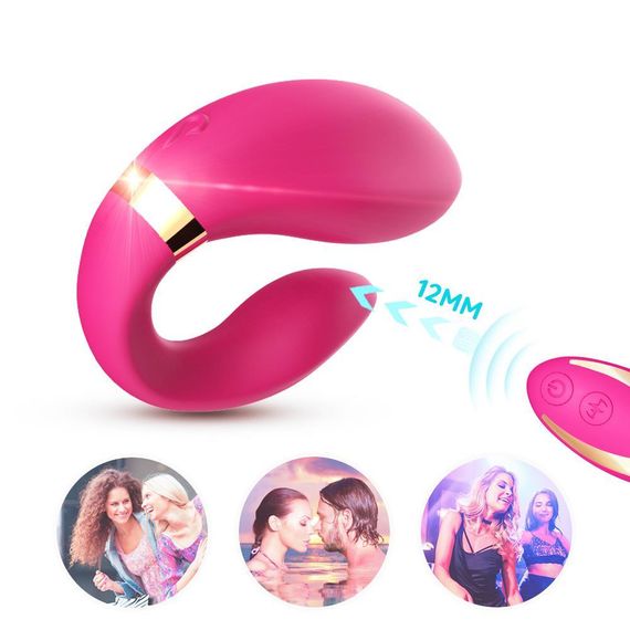 Вібратор для двох Crescent light pink Sex Aura | Зображення 1