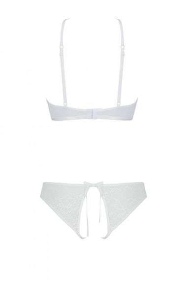 Комплект бра, трусики з вирізом Passion URSULA SET Білий 2XL/3XL | Зображення 3