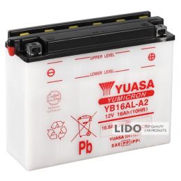 Аккумулятор МОТО Yuasa 12V 16,8Ah YuMicron Battery YB16AL-A2 (сухозаряжений)