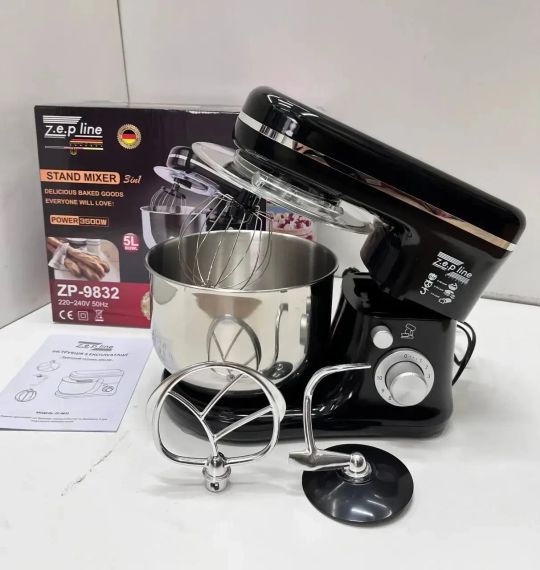 Тістоміс Zepline ZP-9832 міксер із чашею 5л з нержавіючої сталі 3500 Вт | Зображення 1