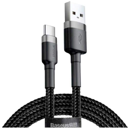 Кабель USB Type-C BASEUS Cafule 3,0A 1м сірий/чорний | Зображення 5