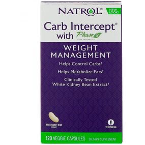Комплекс для зниження ваги Natrol Carb Intercept with Phase 2 Carb Controller 120 Veg Caps