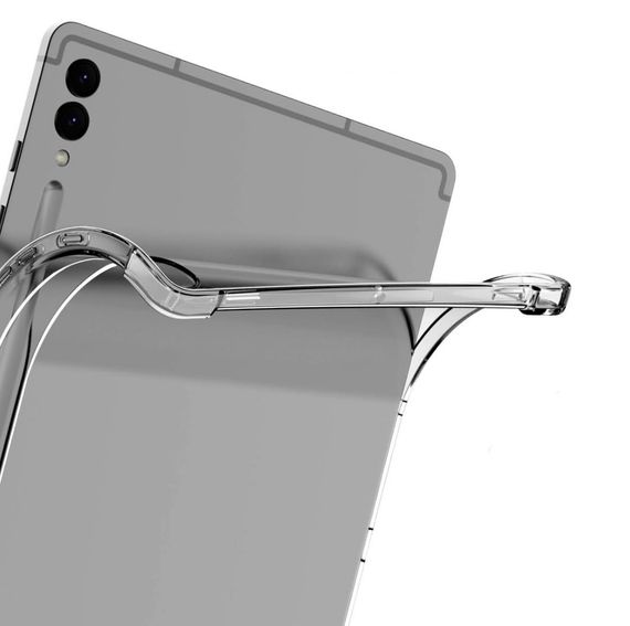 Силиконовый чехол бампер Primolux Silicone для Samsung Galaxy Tab S9 FE Plus (SM-X610 / SM-X616) 12.4" - Clear | Зображення 2