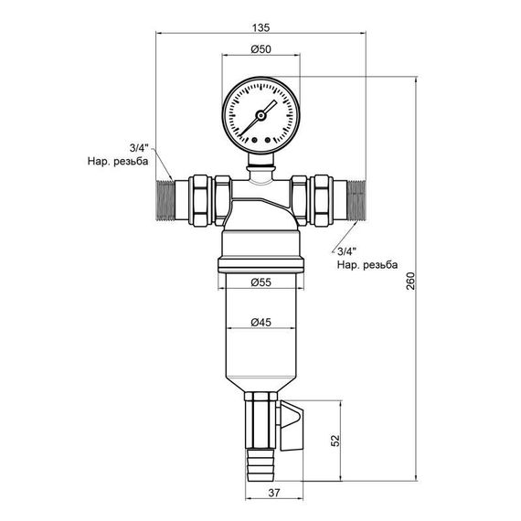 Фільтр самопромивний Thermo Alliance Standar 3/4" тонкого очищення SF127W20 | Зображення 1