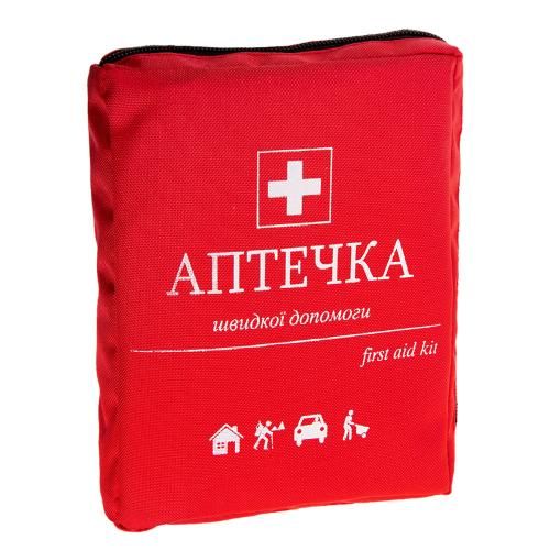 Аптечка медична автомобiльна (07-271-А), 16од. 21шт червоний мякий футляр | Зображення 2