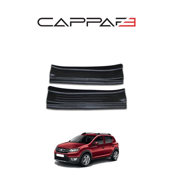 Накладки на дверные пороги EuroCap (4 шт, ABS) для Renault Sandero 2013-2024 гг | Зображення 5