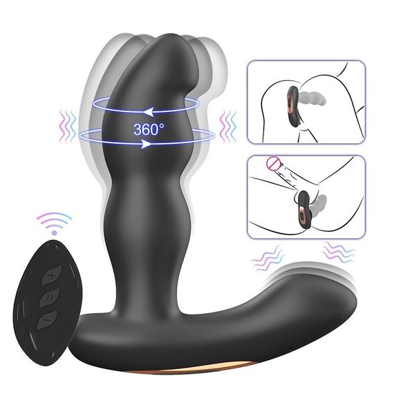 Масажер простати - Prostate Massager With Vibration & 360° Rotation Erospace Men’s Play B12 Sex Aura | Зображення 9