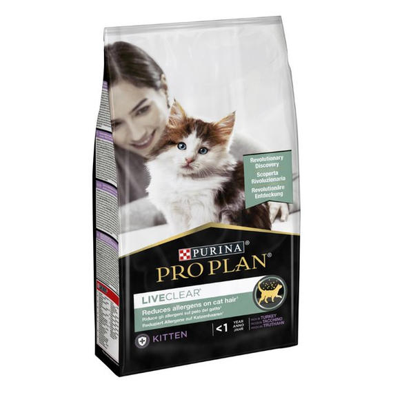 Сухой корм Purina Pro Plan LiveClear® Kitten для котят, уменьшения аллергенов на шерсти, с индейкой 2*1,4кг | Зображення 1