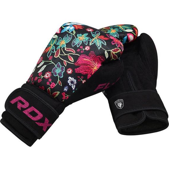 Боксерські рукавиці RDX FL-3 FLORAL BLACK-10 унцій (капа в комплекті) | Зображення 6