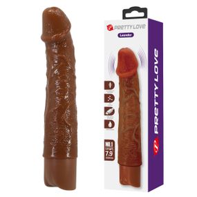 Реалістичний вібратор - Pretty Love Leander Realistic Vibrating Dildo Brown Sex Aura