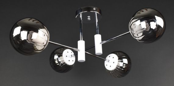 Люстра стельова на 4 лампочки 27195 Білий 26х65х65 см.