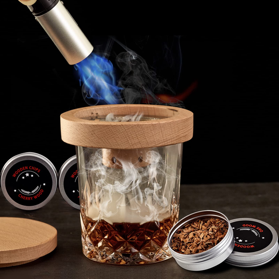 Набор для создания коктейльного дыма Cocktail Smoker Kit + 4 вида дыма, Коричневый | Зображення 1