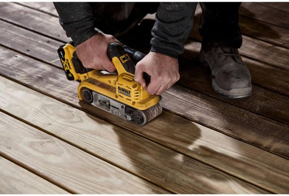 Шлифмашина ленточная аккумуляторная бесщёточная 75х533 мм DeWALT DCW220P2 | Зображення 9