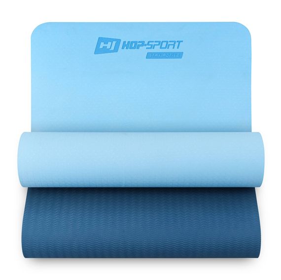 Коврик для фитнеса Hop-Sport TPE 0,6см HS-T006GM сине-голубой