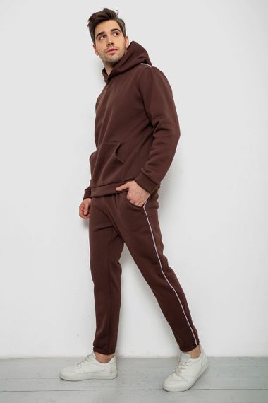 Спортивный костюм мужской на флисе, цвет шоколадный, 238R58573 | Зображення 2