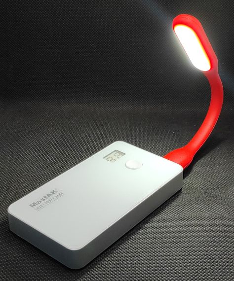 Фонарик USB гибкий Красный