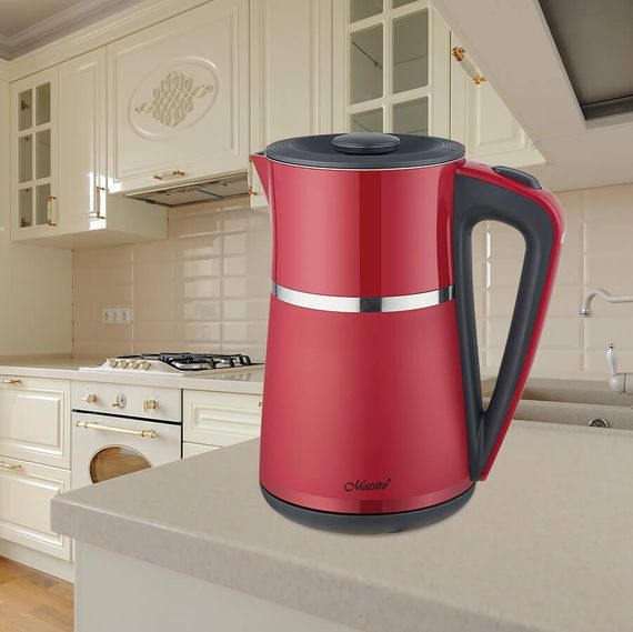 Електрочайник Maestro MR-030-RED, 1.7 л, 2200 Вт, з подвійними стінками | Зображення 1