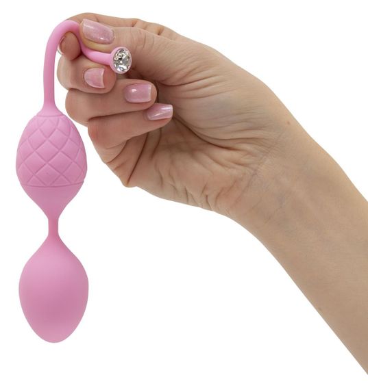 Розкішні вагінальні кульки PILLOW TALK - Frisky Pink з кристалом, діаметр 3,2 см, вага 49-75гр Sex Aura | Зображення 1
