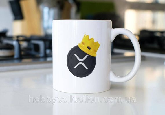 Кружка з принтом "XRP" 330 мл Біла | Зображення 1