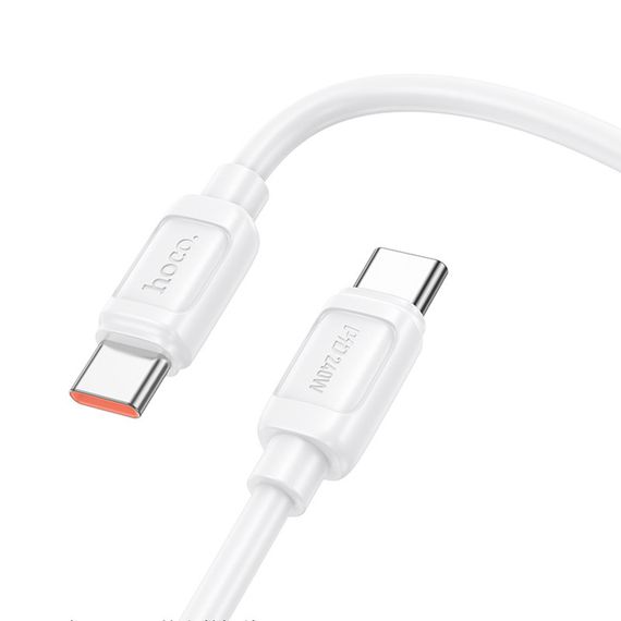 Дата кабель Hoco X115 Surpass Type-C to Type-C 240W (1m) White | Зображення 2