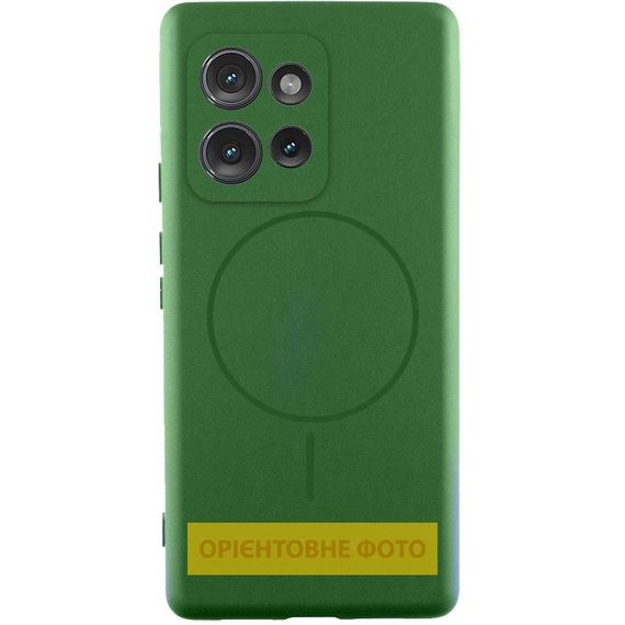 Чехол Silicone Cover Lakshmi Full Camera (AA) with MagFit для Motorola Edge 60 / 60 Fusion Зеленый / Dark green