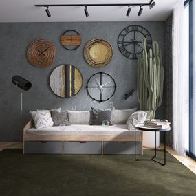 Ліжко односпальне з ящиками Еверест Комфорт 3 193х84х59  см Дуб сонома/Графіт (EVR-5735)