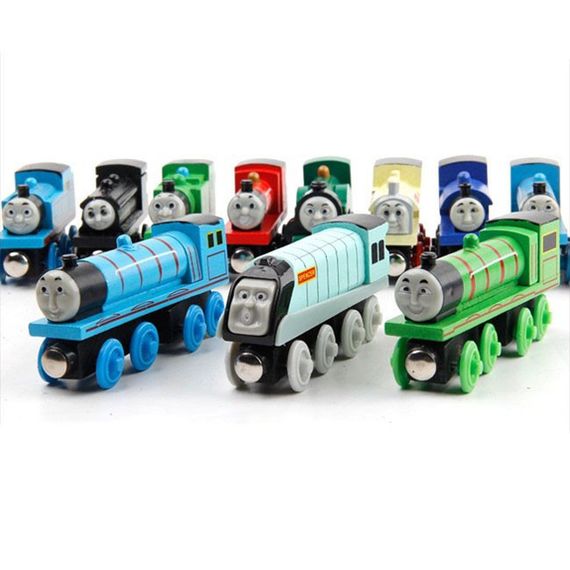 Дерев'яний вагон Recyclingcars поїзд на магнітах з мультфільму Томас та його друзі | Зображення 3