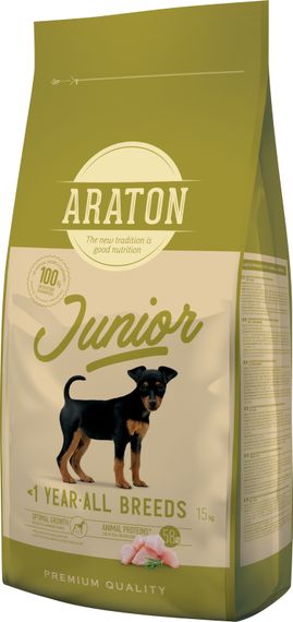 Сухий корм для цуценят усіх порід ARATON JUNIOR All Breeds, 15 кг