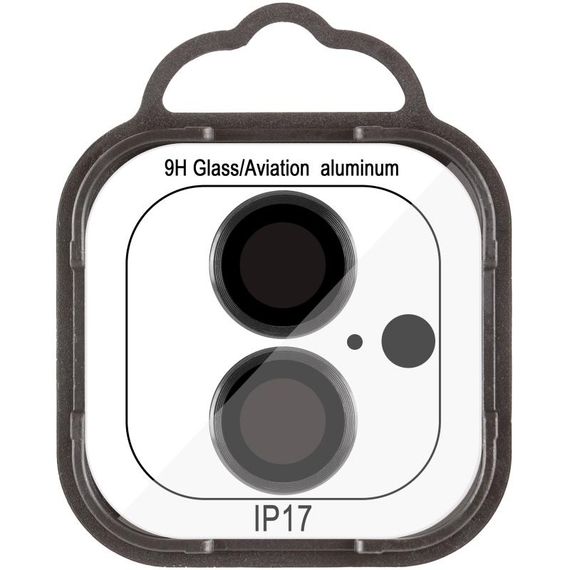 Захисне скло Metal Classic на камеру (у упак.) для Apple iPhone 17 (6.3") Чорний / Black | Зображення 1