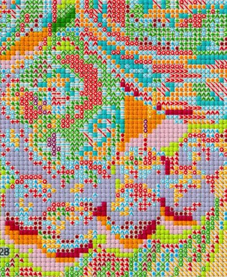 Набор для вышивания по нанесённой на канву схеме  "Apple Cherry Pie". AIDA 14CT printed 54*40 см | Зображення 6