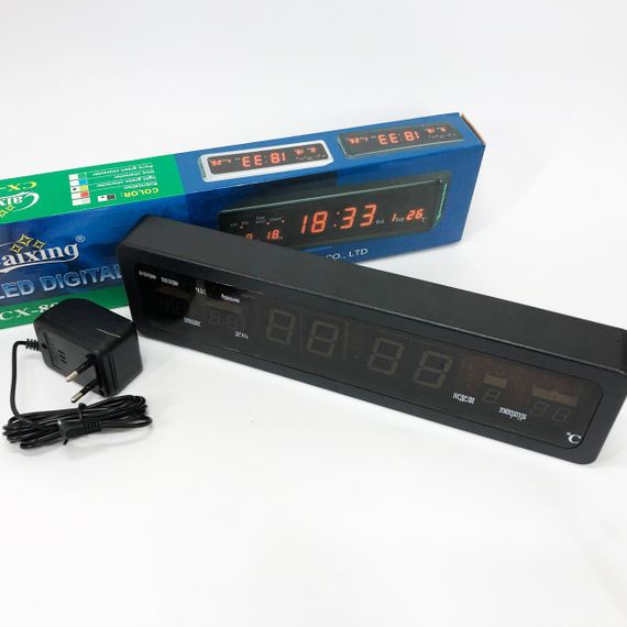 Электронные часы Caixing СХ-808, Цифровые настольные часы квадратные, LED Лед часы настольные | Зображення 3