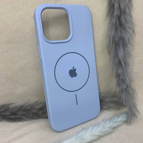 Чохол м'який Iphone 14 Pro Max MagSafe SoftTouch Протиударний Блакитний