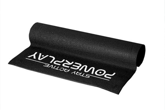 Коврик для йоги и фитнеса Паверплей 4010 PVC Yoga Mat Черный (173x61x0.6) | Зображення 1