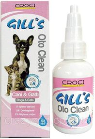 Краплі гігієнічні для вух Croci Gill's Oto-gill's для котів і собак 50 мл С3052103