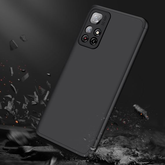 Чохол GKK 360 градусів для Xiaomi Redmi Note 11 5G / Poco M4 Pro 5G колір Чорний | Зображення 2
