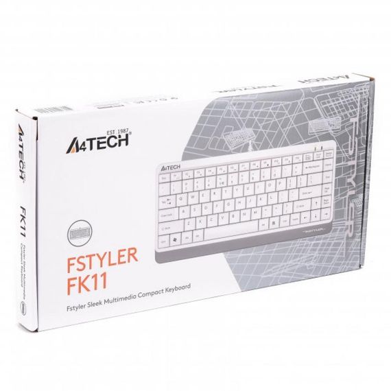 Клавіатура A4Tech FK11 Fstyler Compact Size USB White (FK11 USB (White)) | Зображення 3