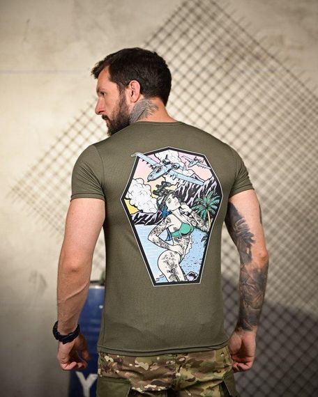 Тактична потоотводна футболка Palm oliva ПП4675