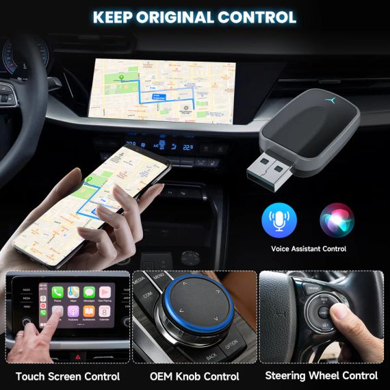 Адаптер бездротовий для Apple CarPlay та Android Auto USB 5G WiFi Bluetooth | Зображення 3
