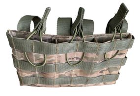 Подсумок для АК/АКМ Tactic4Profi на 3 магазина оксфорд PU мультикам с открытым карманом