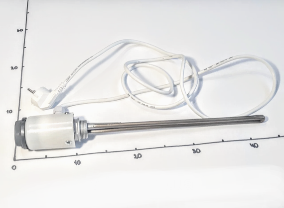 Тэн для радиатора 700W с левой резьбой 1" и терморегулятором (Украина) | Зображення 2