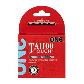 Презервативы ONE Tattoo Touch 3 шт, картонная коробка Sex Aura