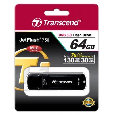 USB флеш накопичувач Transcend 64GB JetFlash 750 USB 3.0 (TS64GJF750K) | Зображення 4