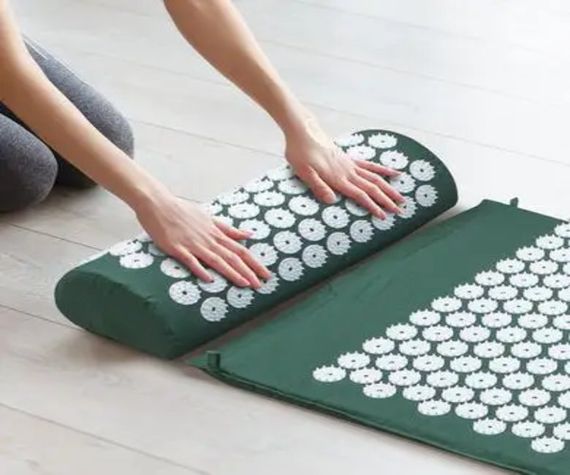 Килимок масажно-акупунктурний Acupressure mat з подушкою Acupressure Mat or Bed of Nails Зелений (385) | Зображення 5