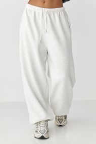 Спортивні штани з плюшевим начісом - світло-сірий цвет, M (є розміри)