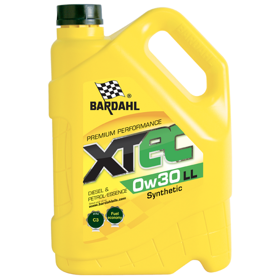 Моторна олива BARDAHL XTEC 0W30 LL 5л. ACEA C3, VW 504.00/507.00, BMW Longlife-04, MB 229.31/229.51/229.52, Porsche C30